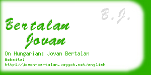 bertalan jovan business card